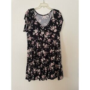 No boundaries Juniors dress sleeveless Size XXL (19) Black Floral